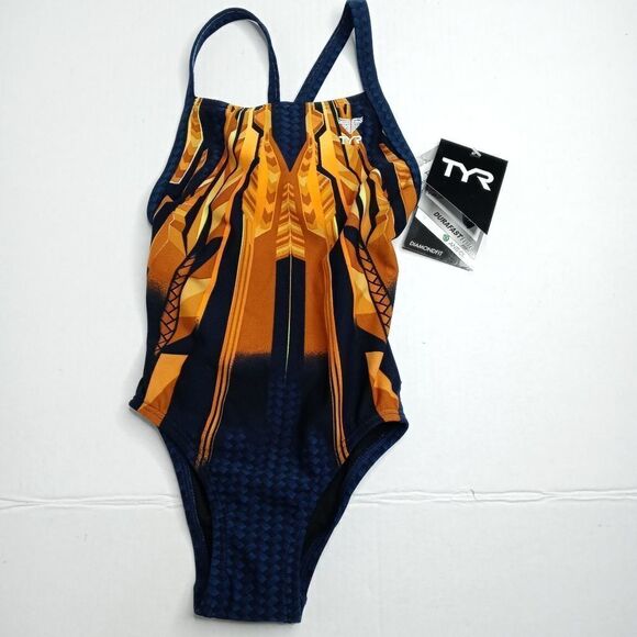 TYR Bravos Youth Diamondfit One Piece Swimsuit - Picture 3 of 12
